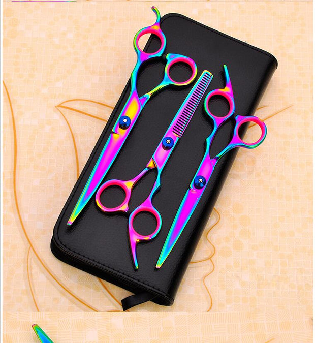 Pet grooming scissors set